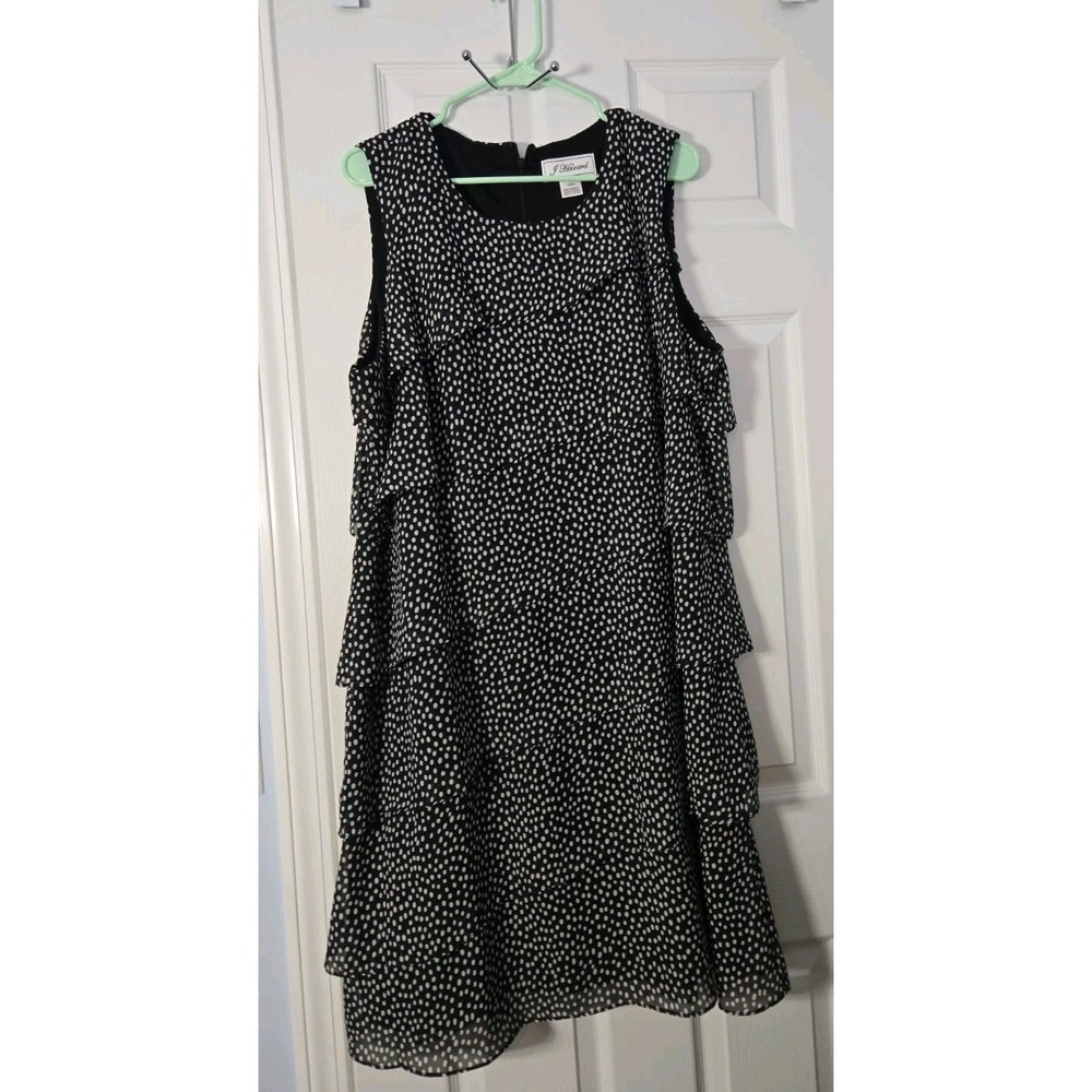 JESSICA HOWARD Womens Sleeveless Round Neck Midi Evening Hi-Lo Dress Plus